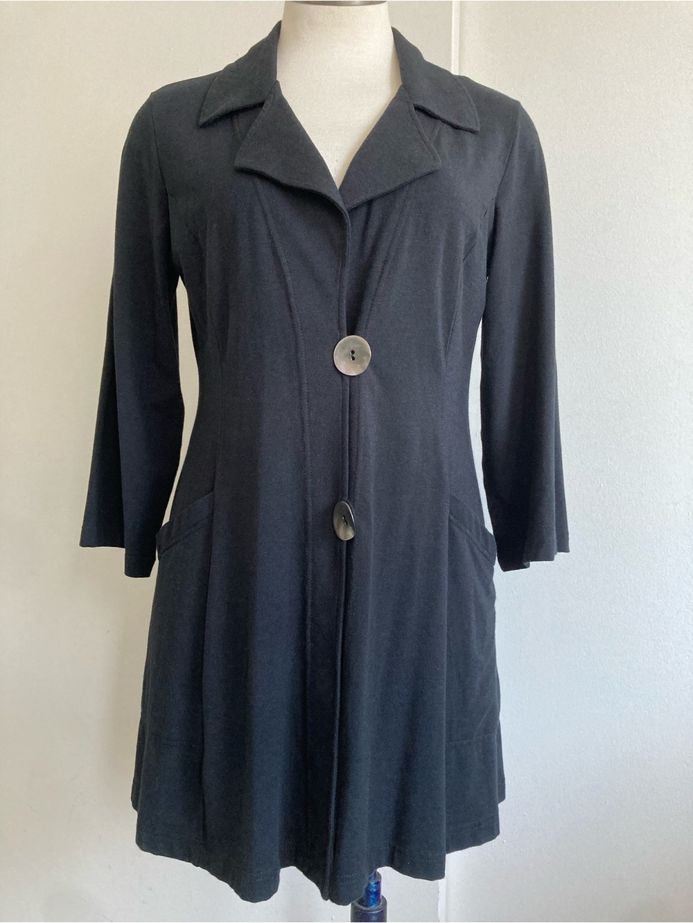 Black Long Blazer Jacket 92% Organic Bamboo